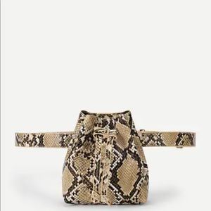 Snakeskin Drawstring Bum Bag